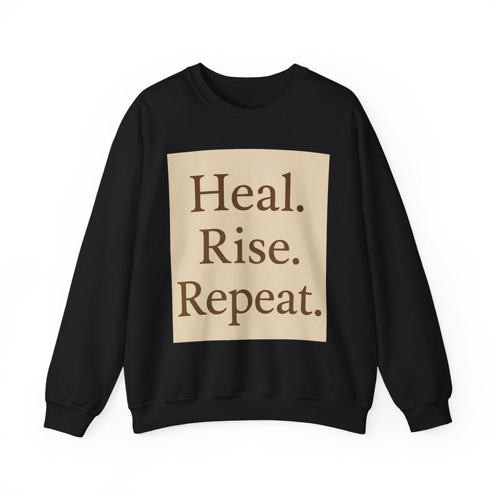 LEV8HER Signature Crewneck – Heal. Rise. Repeat.