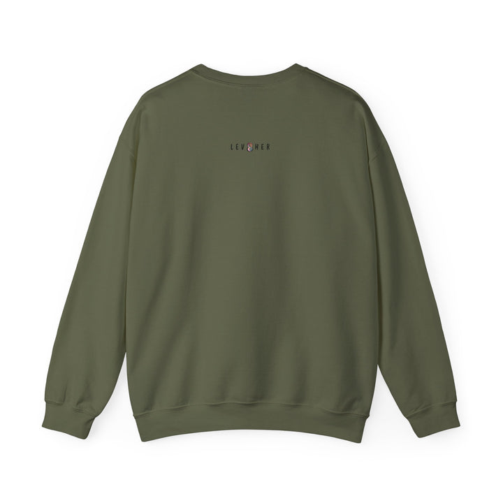 LEV8HER Signature Crewneck – Heal. Rise. Repeat.
