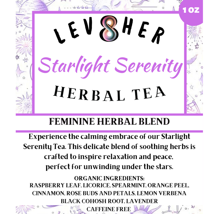Starlight Serenity Herbal Tea – Feminine Support Blend for Relaxation & Balance