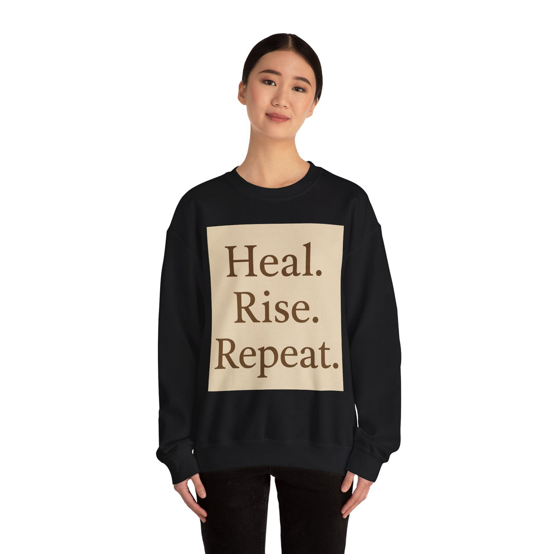 LEV8HER Signature Crewneck – Heal. Rise. Repeat.