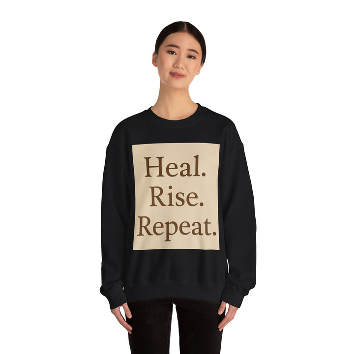 LEV8HER Signature Crewneck – Heal. Rise. Repeat.