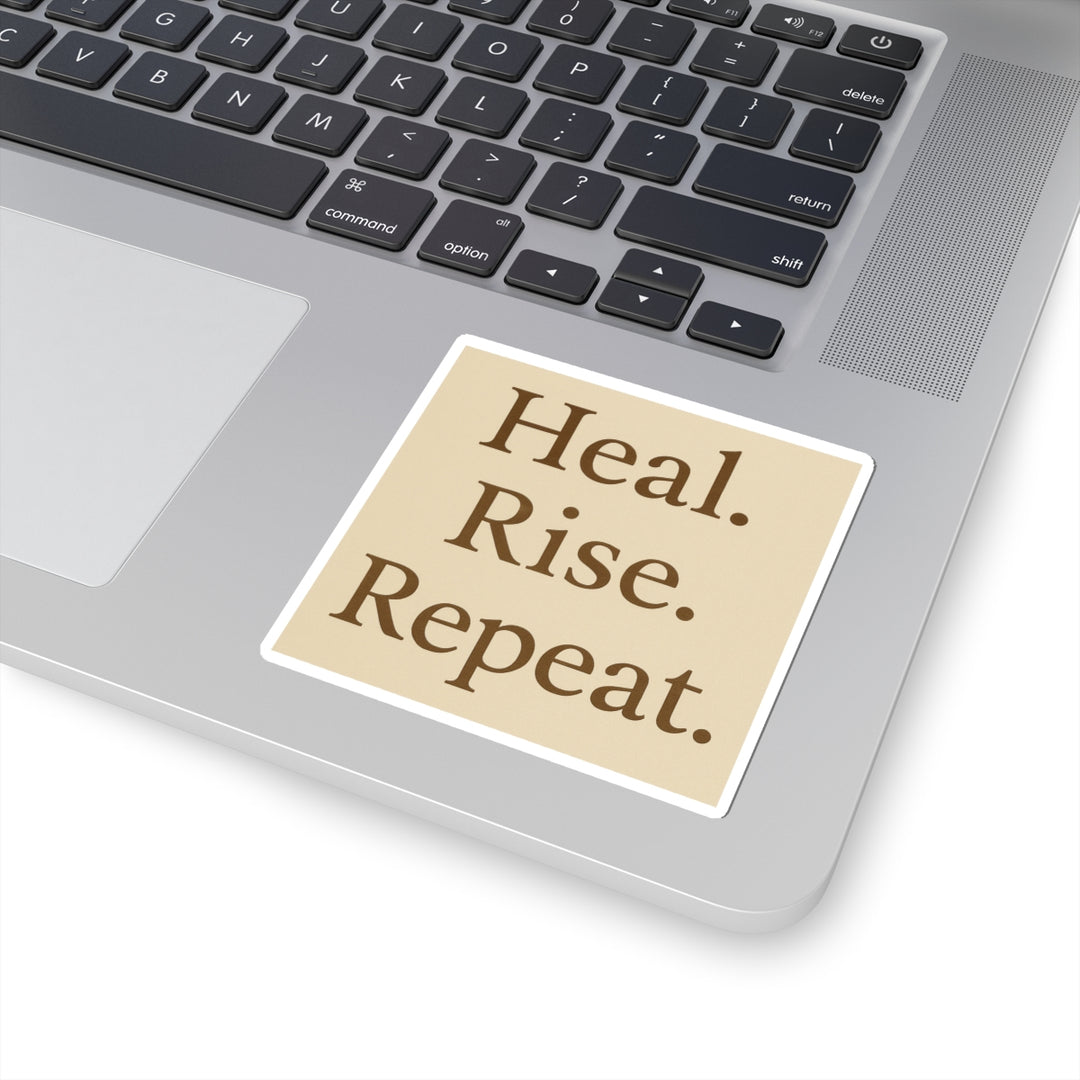 Inspirational Healing Kiss-Cut Stickers - "Heal. Rise. Repeat."