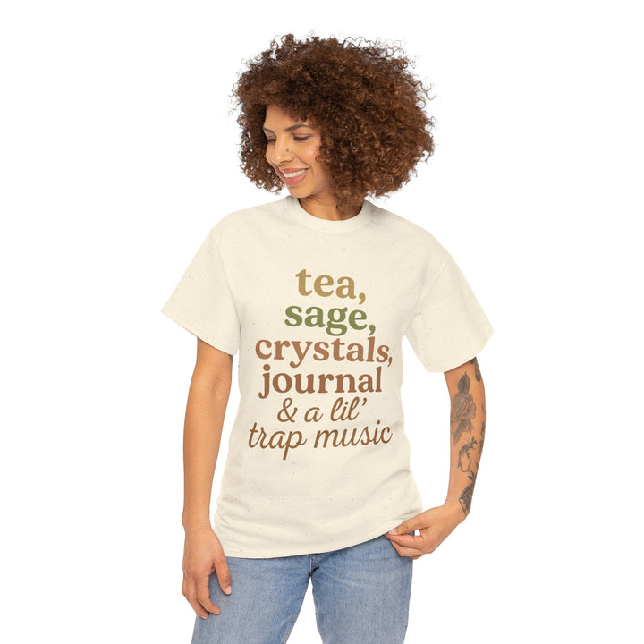 Tea, Sage, Crystals, Journal & Trap Music" Self-Care Tee | LEV8HER