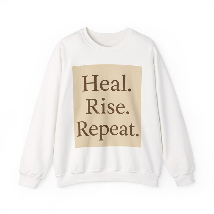 LEV8HER Signature Crewneck – Heal. Rise. Repeat.