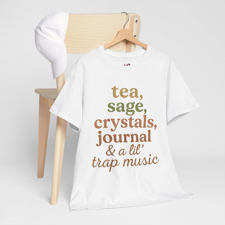 Tea, Sage, Crystals, Journal & Trap Music" Self-Care Tee | LEV8HER
