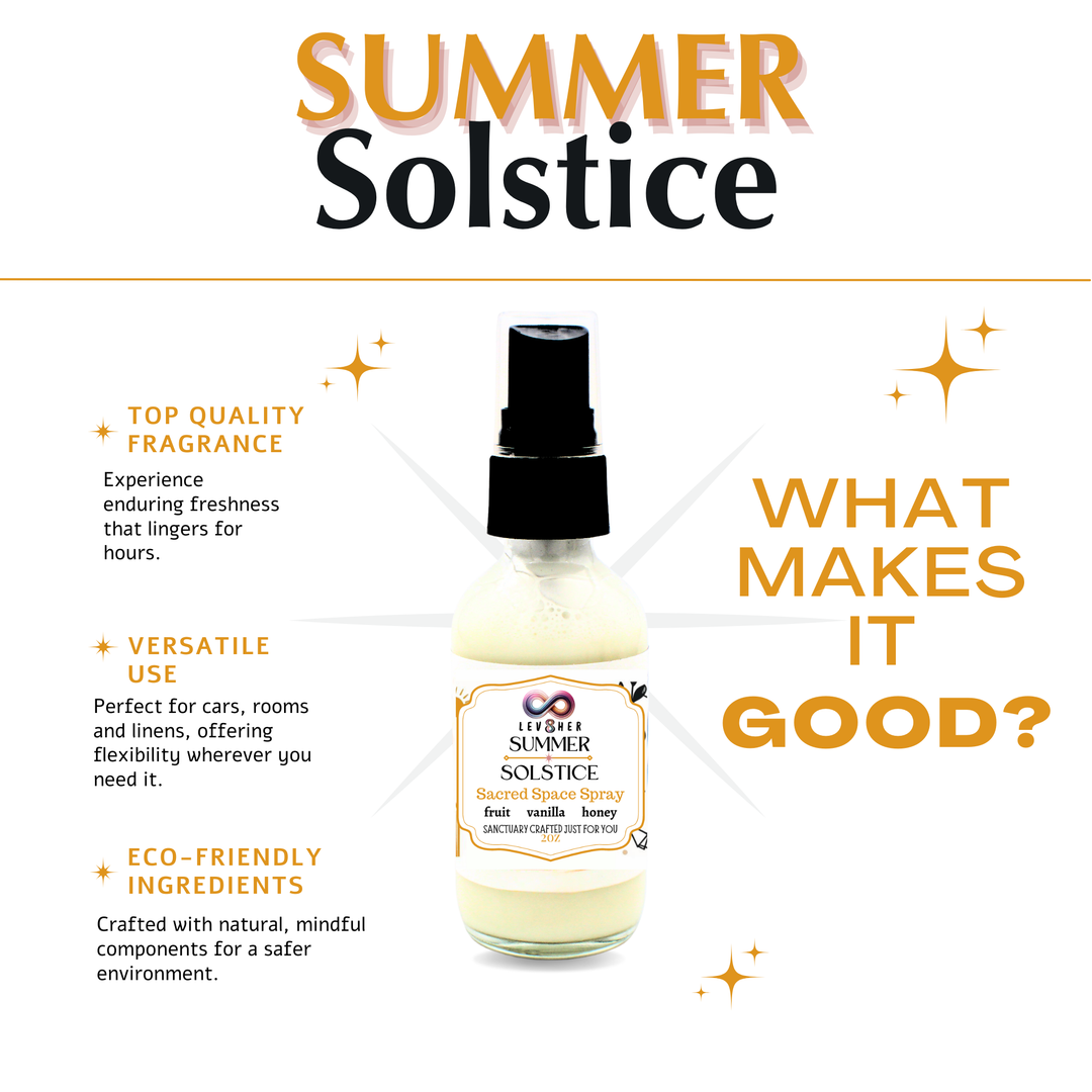 Summer Solstice – Luxe Room & Linen Spray with Warm Vanilla & Honey | LEV8HER