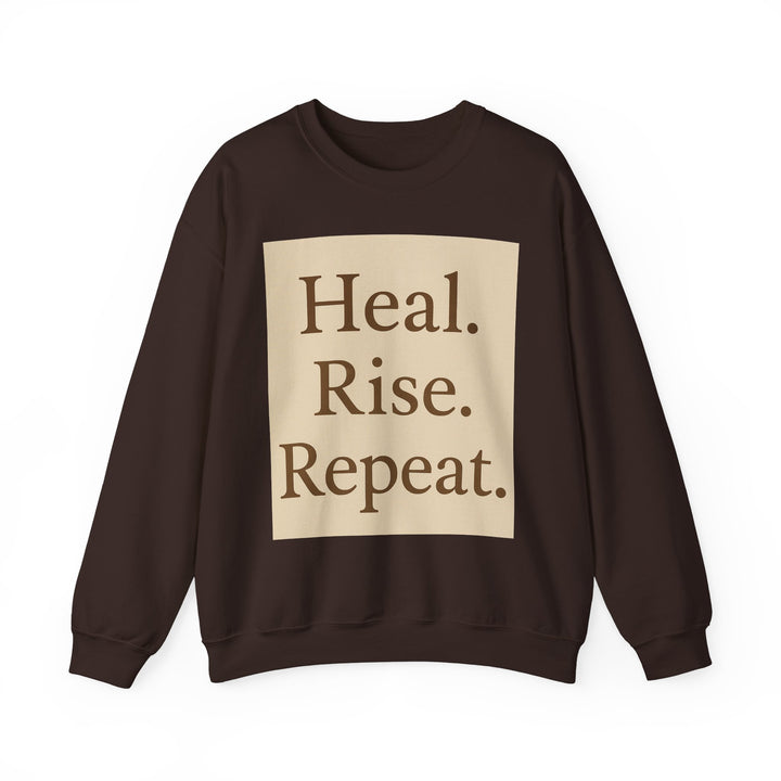 LEV8HER Signature Crewneck – Heal. Rise. Repeat.
