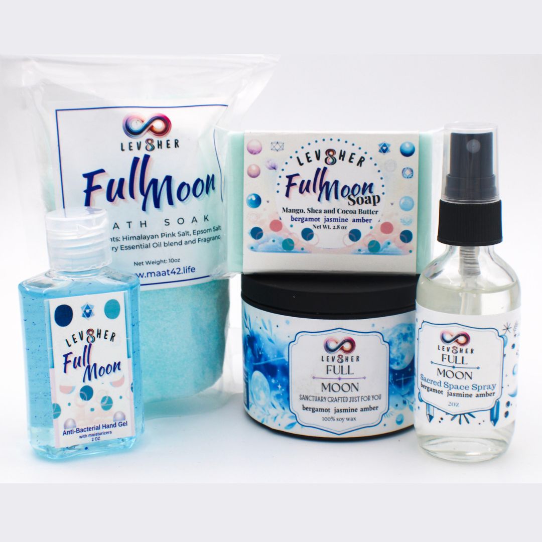 LEV8HER GIFT BOX- Soap, Sanitizer, Bath Salts, Hand Sanitizer and Exfoliator