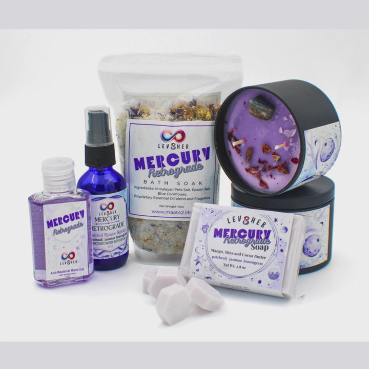 Mercury Retrograde Candle | Soy Wax Essential Oil Candle for Grounding & Clarity | LEV8HER